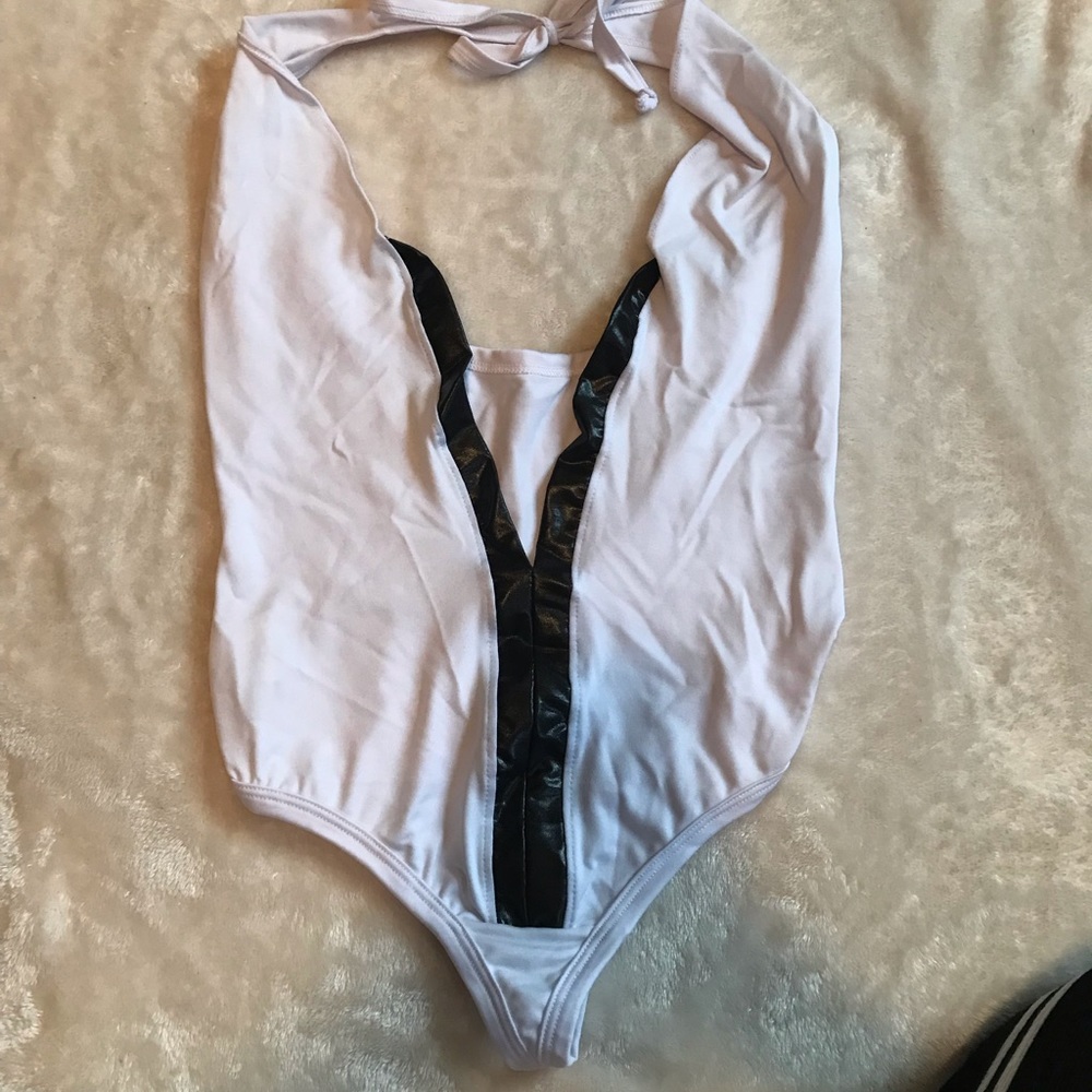 Low cut, tie bodysuit